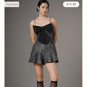 NWT Anthropologie Silver Jumpsuit Size 12